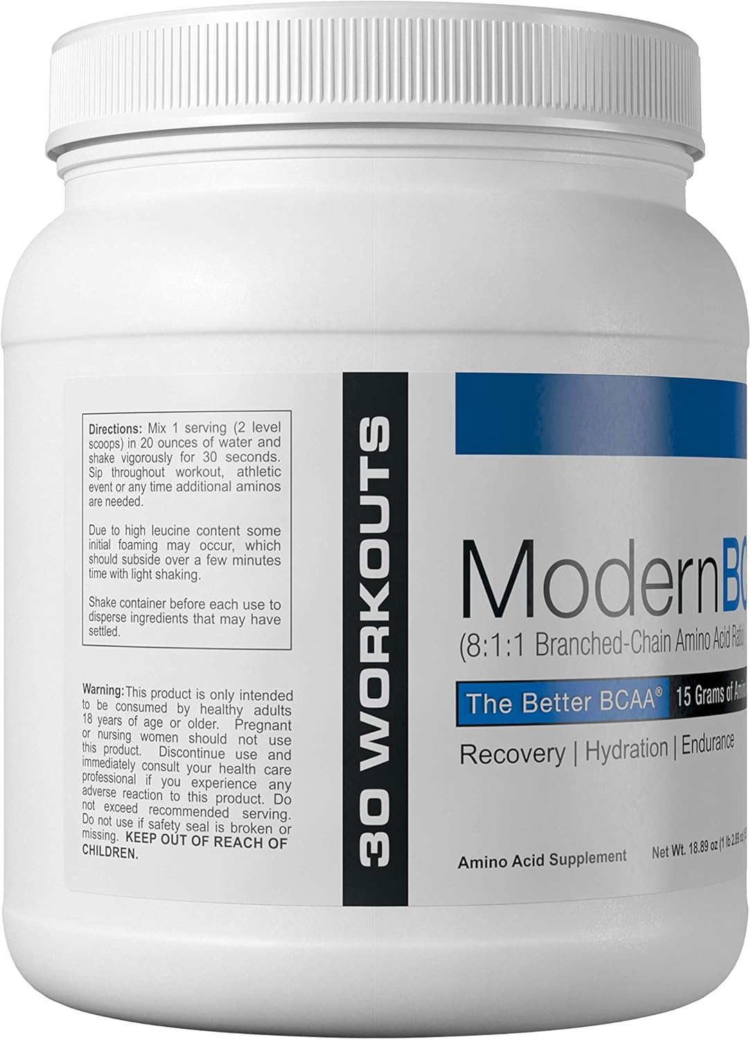 Peach Tea BCAA Powder Drink Mix for Muscle Recovery - 30 Servings, Essential Amino Acid Supplement