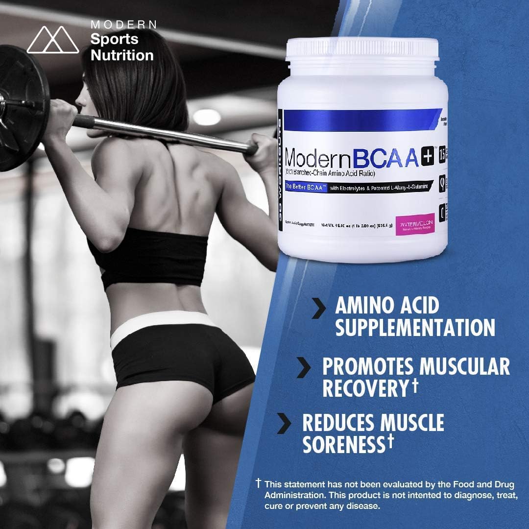 Peach Tea BCAA Powder Drink Mix for Muscle Recovery - 30 Servings, Essential Amino Acid Supplement