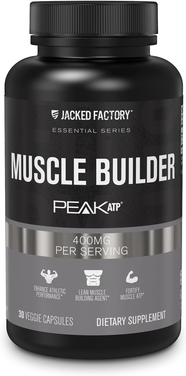 Peak ATP Muscle Builder Capsules for Men - Enhance Muscle Gain, Boost Athletic Performance & Strength - 30 Count
