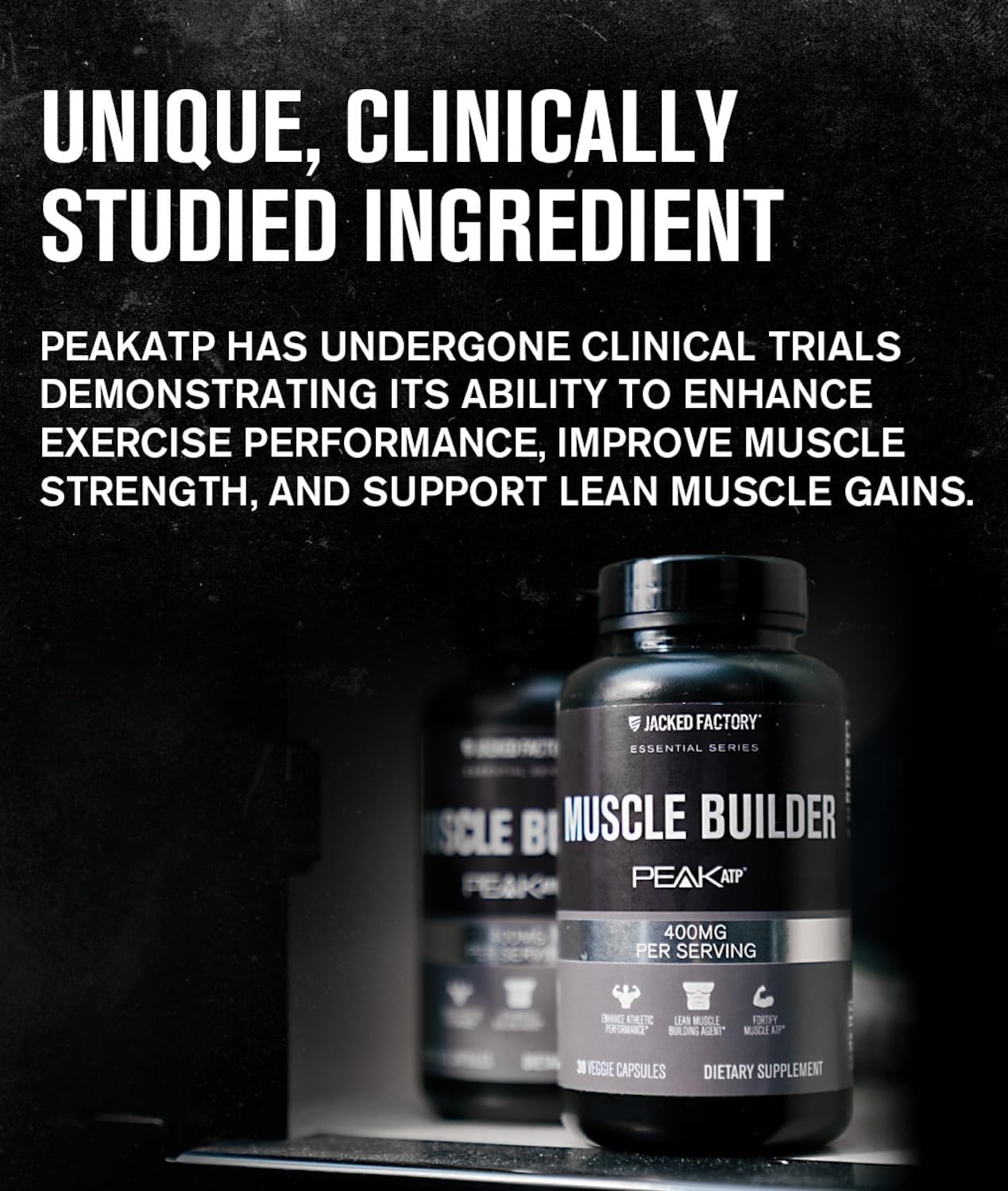 Peak ATP Muscle Builder Capsules for Men - Enhance Muscle Gain, Boost Athletic Performance & Strength - 30 Count