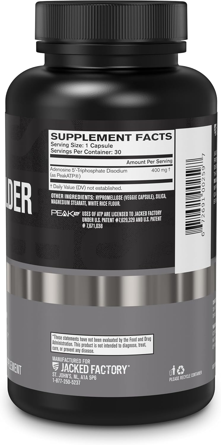 Peak ATP Muscle Builder Capsules for Men - Enhance Muscle Gain, Boost Athletic Performance & Strength - 30 Count