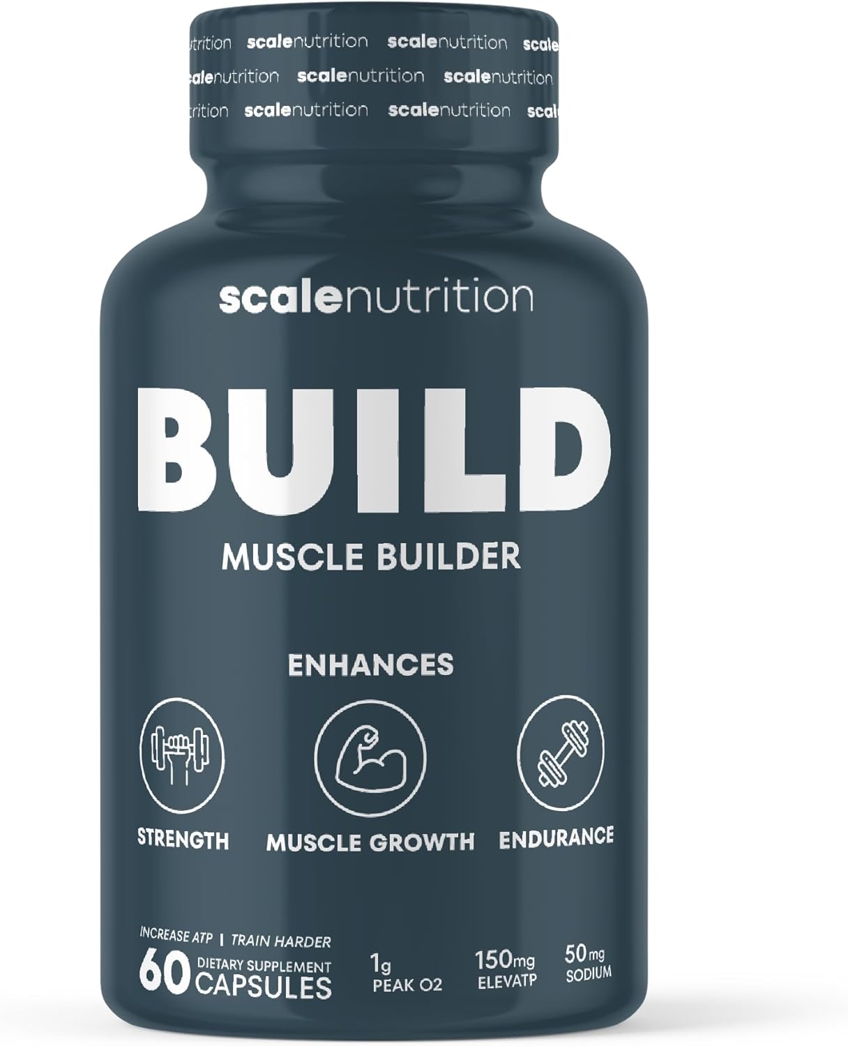 Peak Muscle Builder Capsules | Enhance Muscle Growth, Strength, & Performance | Peak02 & ElevATP Ingredients | 60 Count
