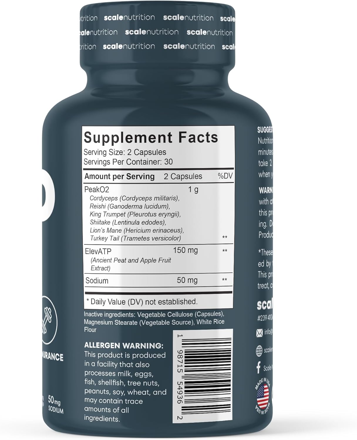 Peak Muscle Builder Capsules | Enhance Muscle Growth, Strength, & Performance | Peak02 & ElevATP Ingredients | 60 Count