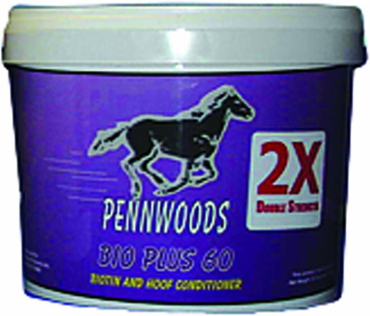 Pennwoods 2X BIO PLUS 60 Horse Supplement - Double Strength Formula for Optimal Equine Health