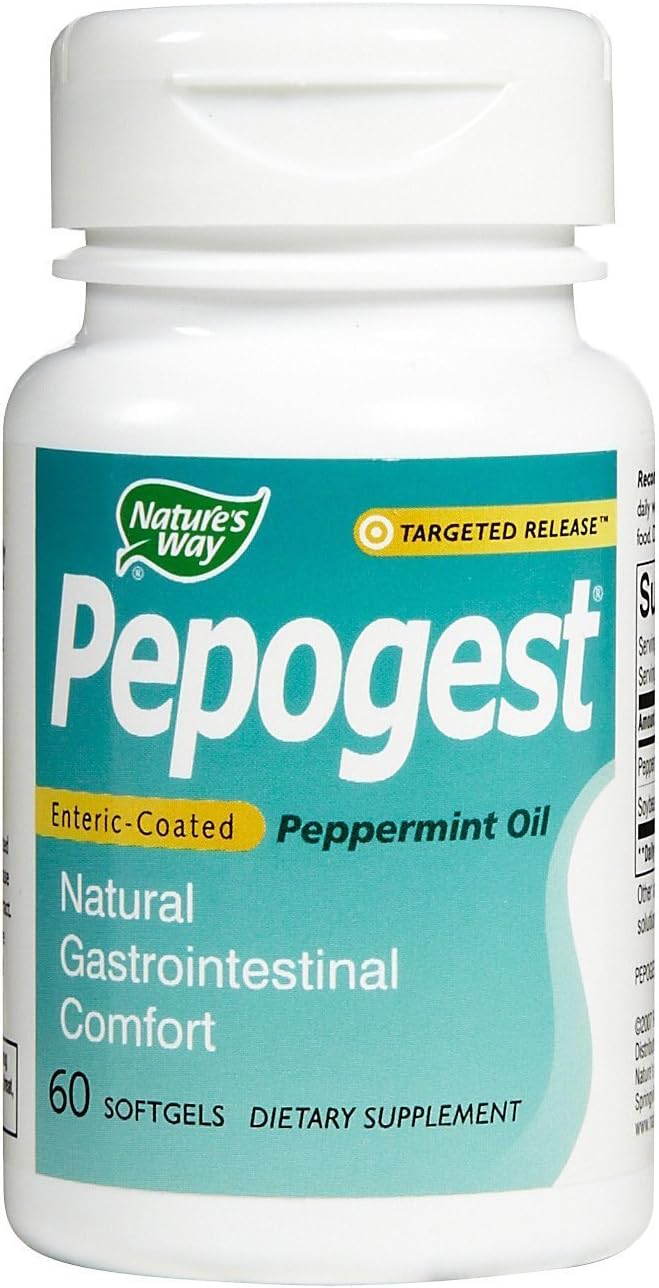 Pepogest Ec Peppermint Oil Softgels - 60 Count by Nature's Way