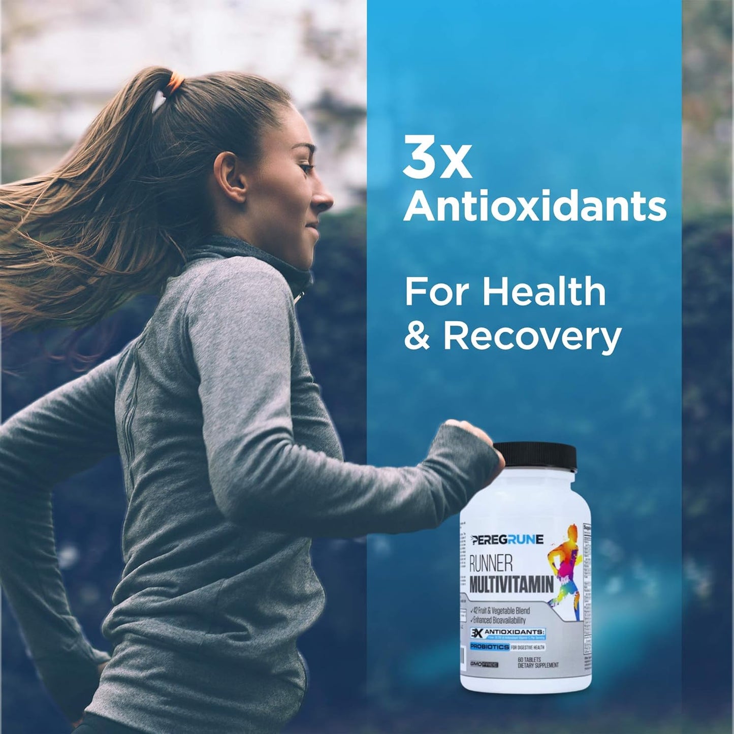 PEREGRUNE Runner Multivitamin & Omega 3 Bundle - 1 Month Supply for Health & Recovery