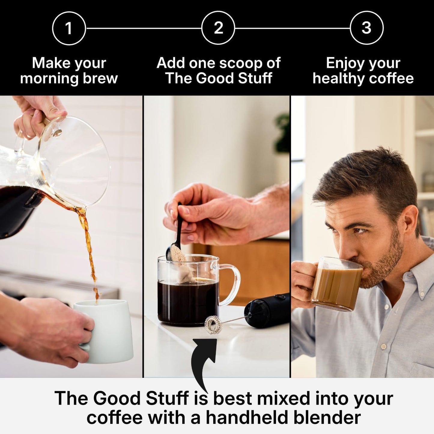 Performance Coffee Supplement with Collagen, MCT, L-Theanine & Cinnamon - Non-Dairy Creamer Powder for Energy & Focus