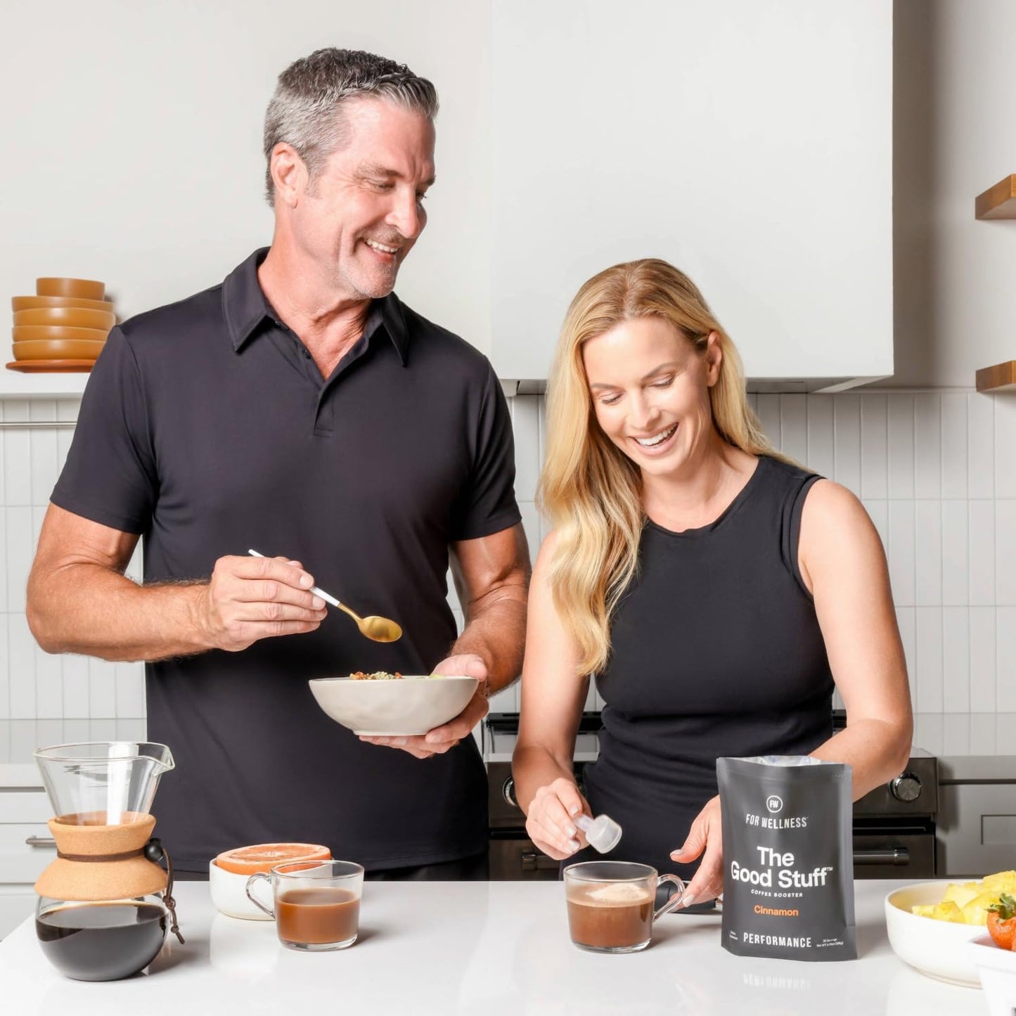Performance Coffee Supplement with Collagen, MCT, L-Theanine & Cinnamon - Non-Dairy Creamer Powder for Energy & Focus