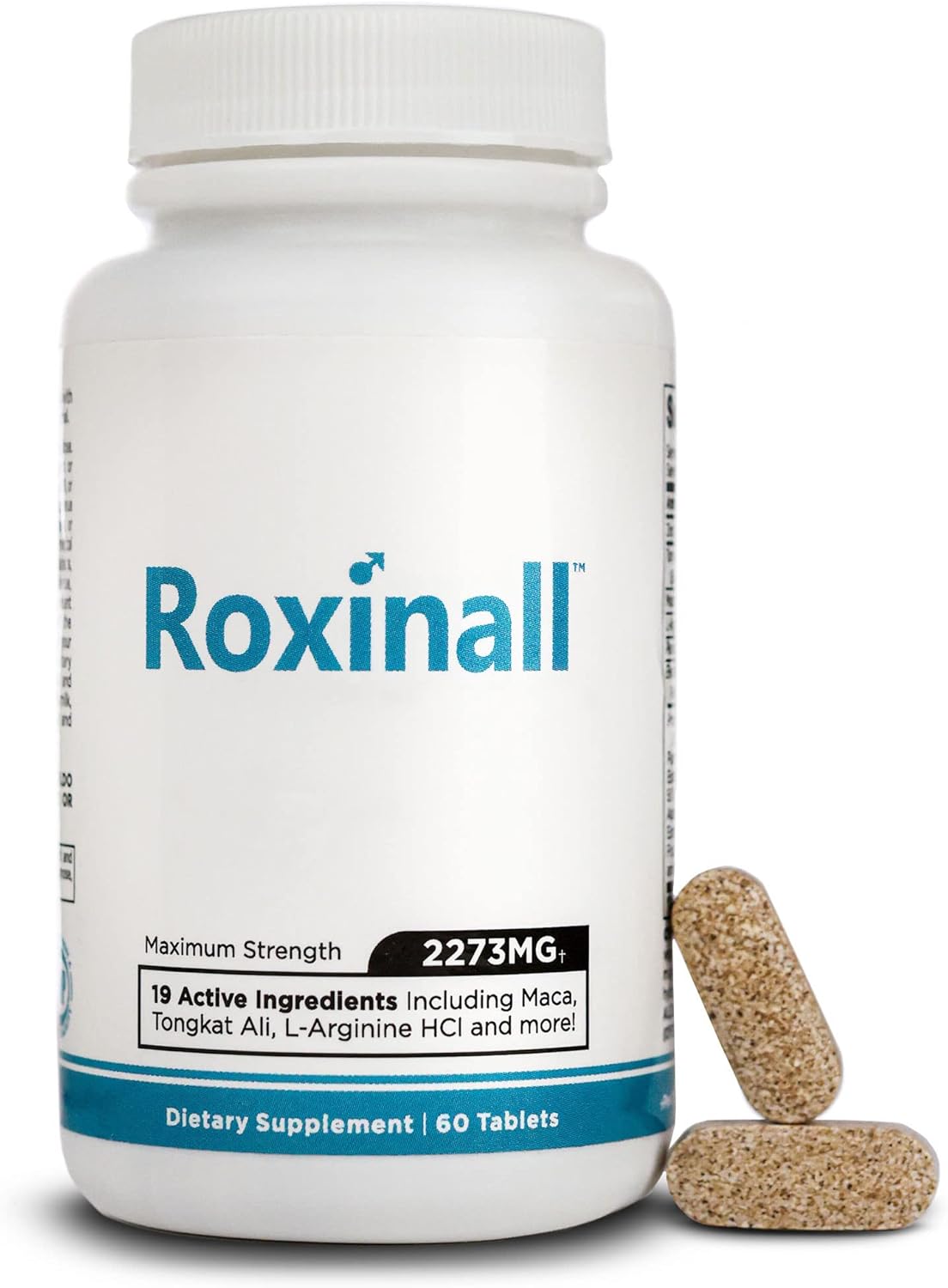 Performance & Endurance Boost with Roxinall Stamina Pills for Men - 60 Capsules - L Arginine & Maca Formula