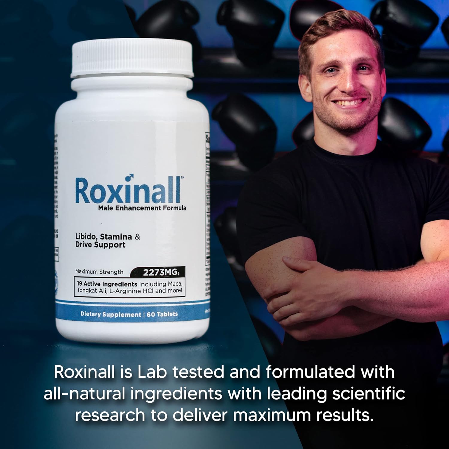 Performance & Endurance Boost with Roxinall Stamina Pills for Men - 60 Capsules - L Arginine & Maca Formula