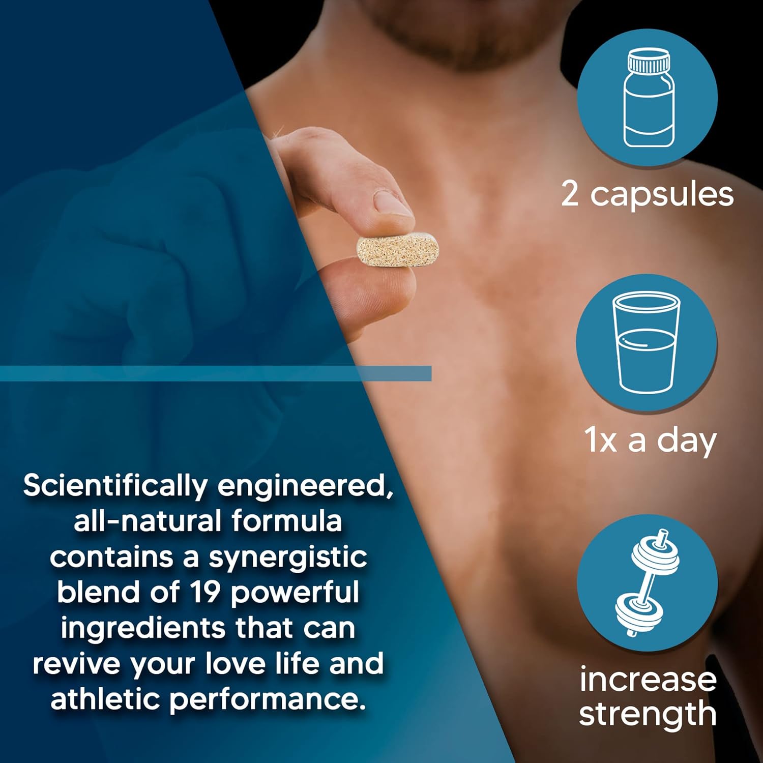 Performance & Endurance Boost with Roxinall Stamina Pills for Men - 60 Capsules - L Arginine & Maca Formula