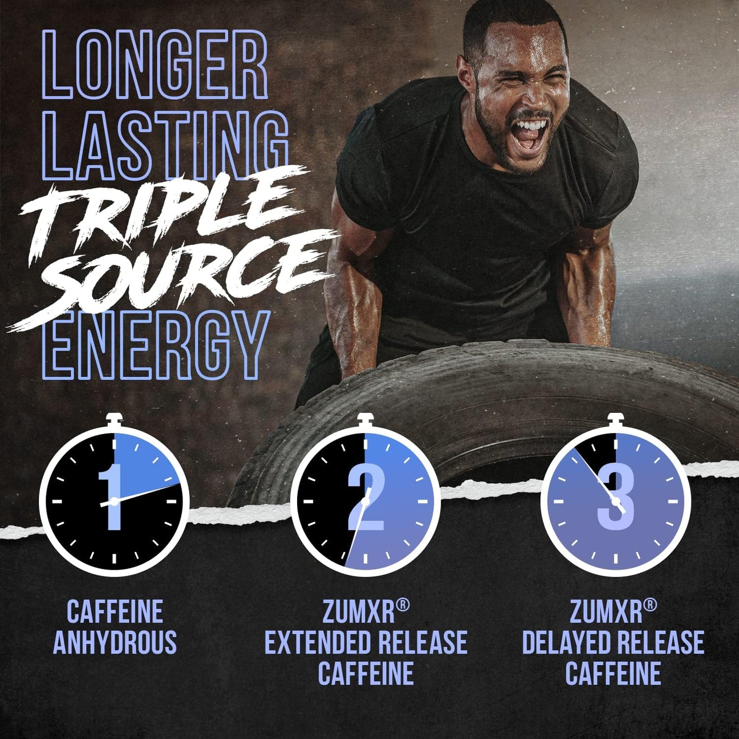 Performance-Enhancing Pre Workout Powder with Creatine, Beta Alanine, L-Citrulline, and Caffeine for Energy - Blue Raspberry Flavor (30 Servings)