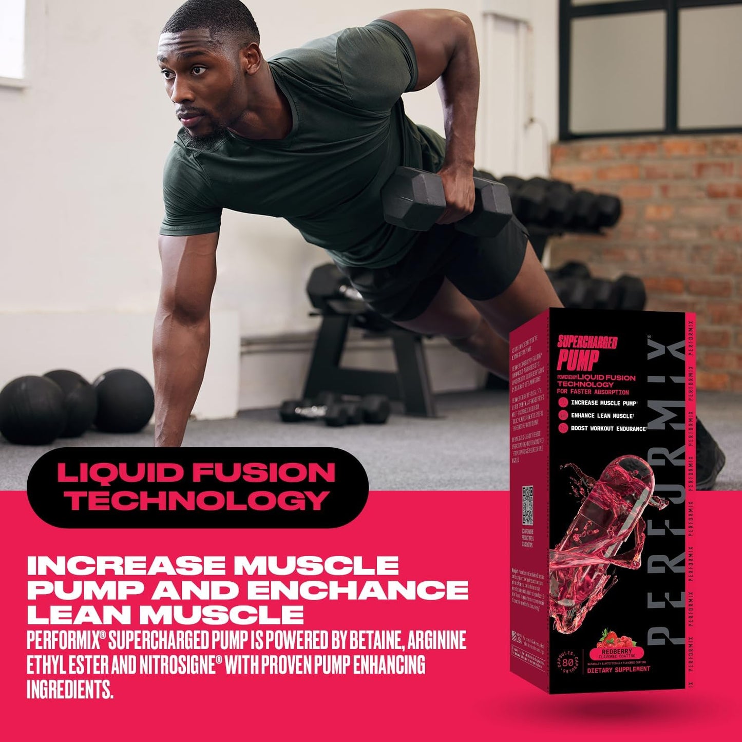 Performance-Enhancing Pre-Workout Supplement with Nitrosigine® and Betaine for Muscle Pump, Strength, and Endurance - 80 Capsules