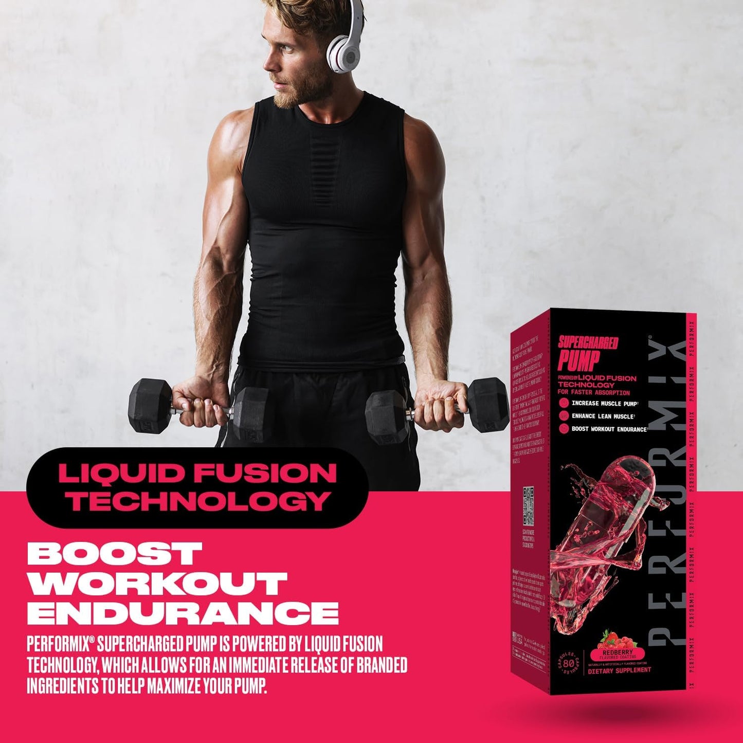 Performance-Enhancing Pre-Workout Supplement with Nitrosigine® and Betaine for Muscle Pump, Strength, and Endurance - 80 Capsules