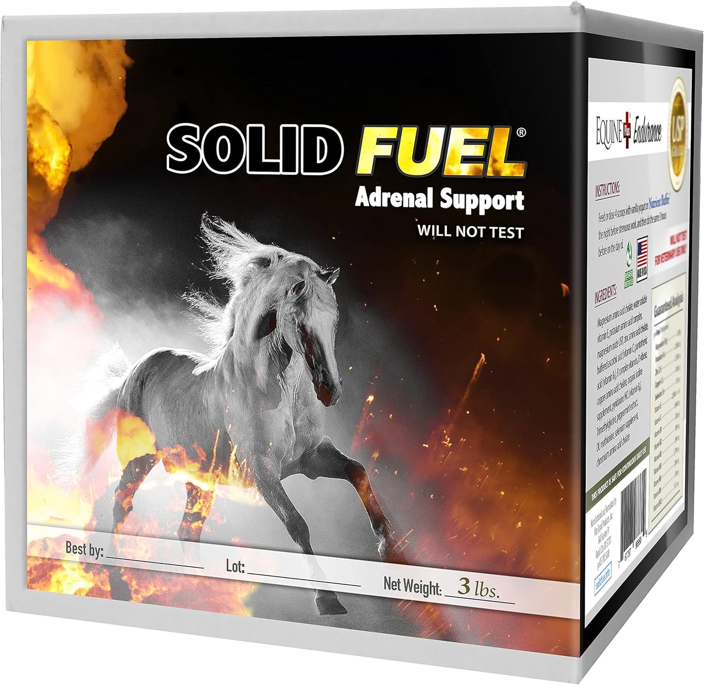 Performance Horse Supplement with Solid Fuel - Boost Adrenal Support & Endurance with Vitamins, Minerals, and Amino Acids