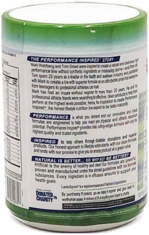 Performance Inspired Plant-Based Protein Powder with 20G Protein, Probiotics, Digestive Enzymes, and Fiber - Vanilla Bean - 1.5lb