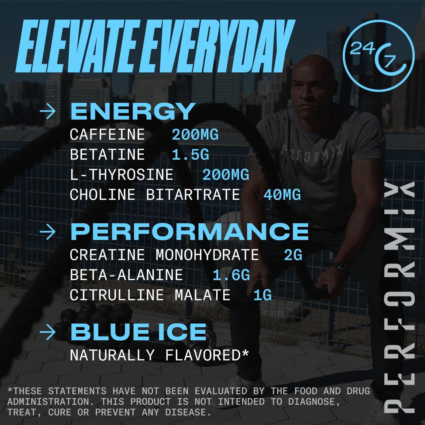 PERFORMIX ION Pre Workout Supplement: Boost Pump, Energy, & Endurance - 200mg Caffeine, Creatine, Nitric Oxide, Beta Alanine - Amino Acids - No Crash or Jitters - Blue Ice - 30 Servings