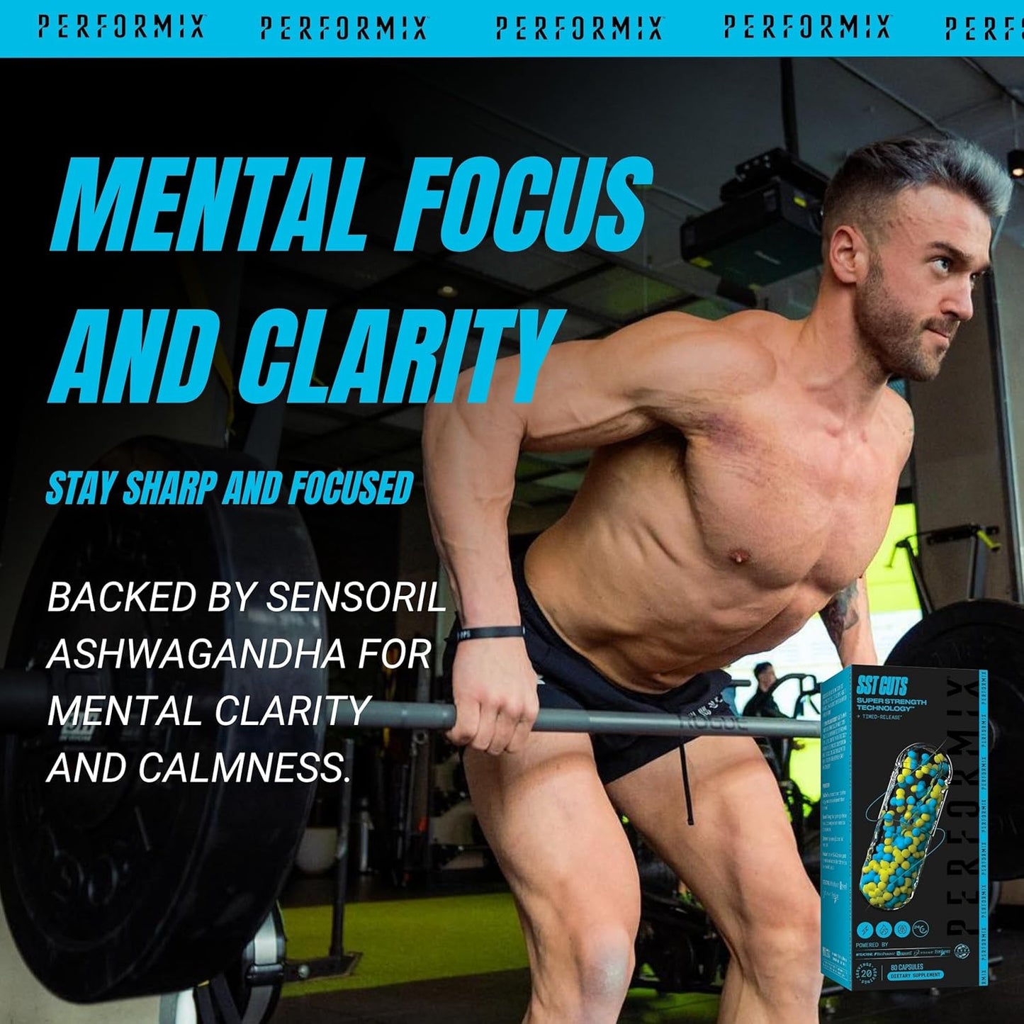 Performix SST Cuts Energy and Focus Nootropic Supplement for Men and Women - 80 Servings