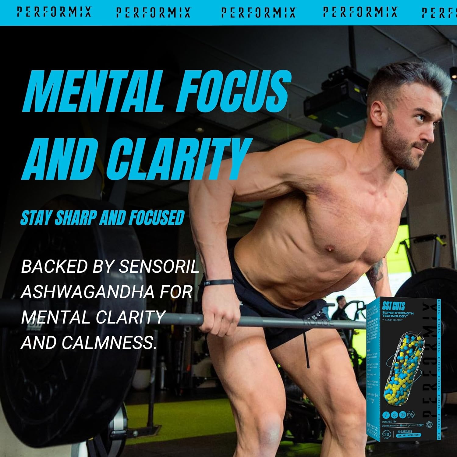 Performix SST Cuts Energy and Focus Nootropic Supplement for Men and Women - 80 Servings