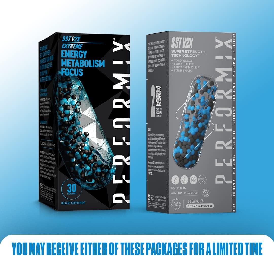 Performix SST V2X Pre Workout Capsules - 300mg Caffeine - Energy Supplements for All-Day Focus & Mood Boost - Thermogenic Nootropic for Men & Women