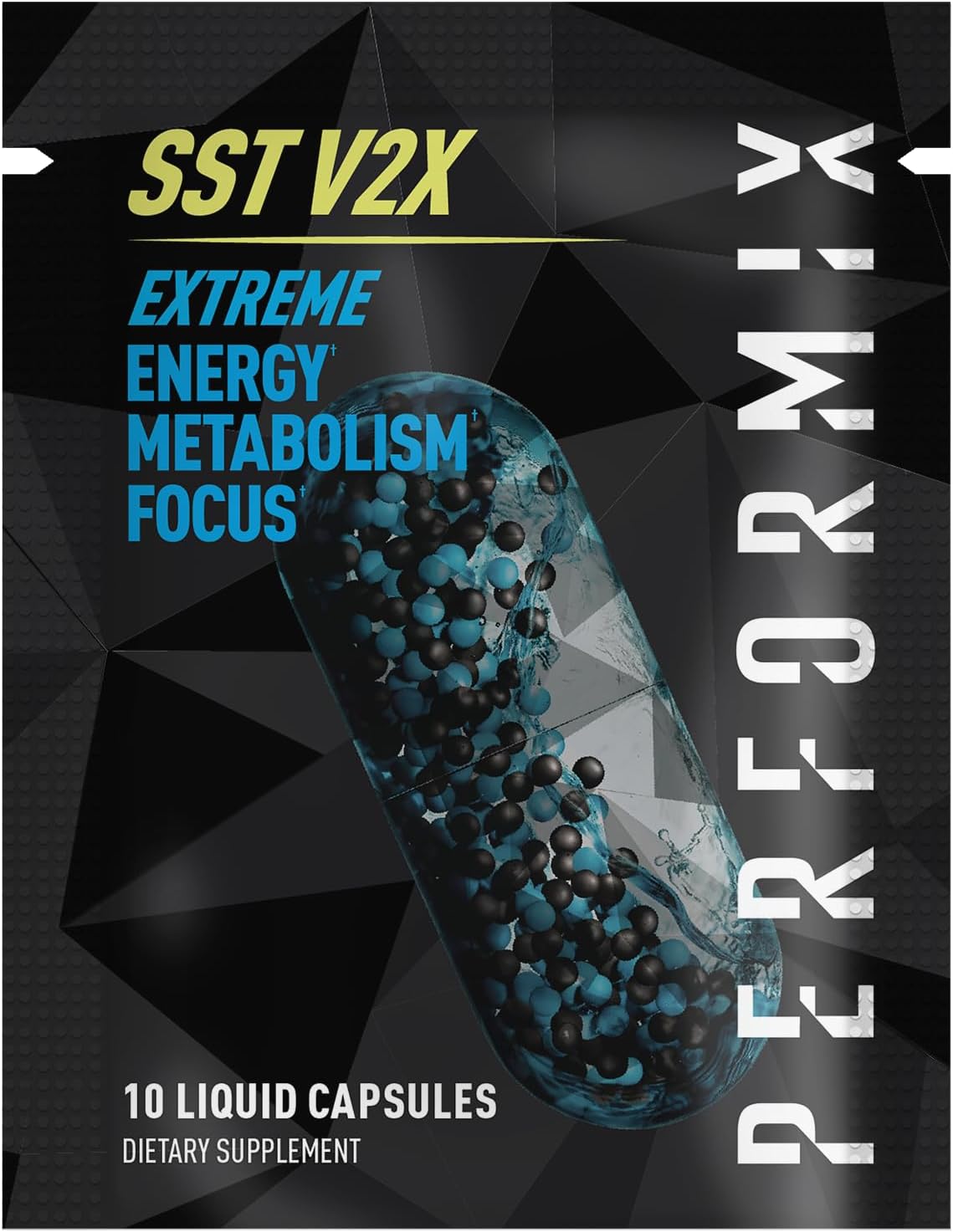 Performix SST V2X Pre Workout Capsules with 300mg Caffeine for All Day Energy Boost and Focus - Nootropic Supplement for Fitness Goals - No Crash Formula for Men and Women