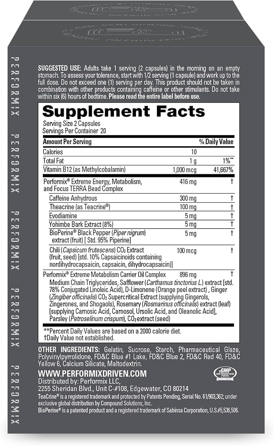 Performix SST V2X Pre Workout Energy Supplements with 300mg Caffeine for All Day Focus & Energy Boost - Nootropic Formula for Men & Women - 80 Capsules