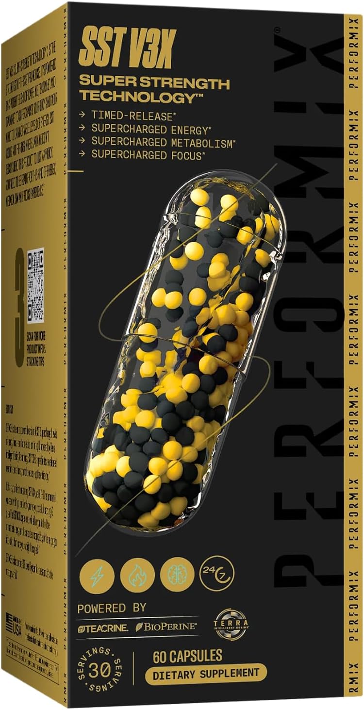 Performix SST V3X Nootropic Pre Workout Capsules for All Day Energy & Focus Boost