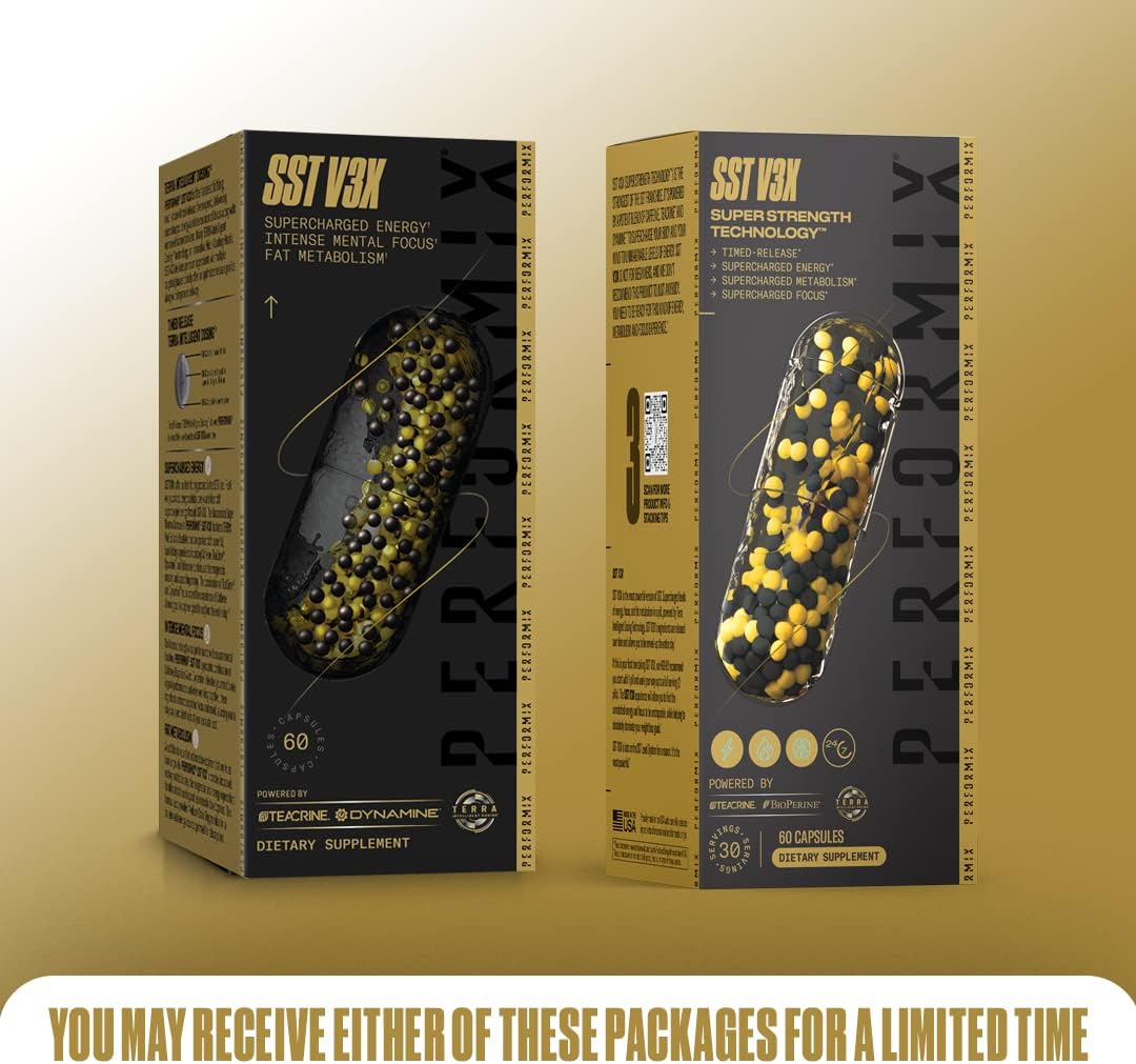 Performix SST V3X Nootropic Pre Workout Capsules for All Day Energy & Focus Boost