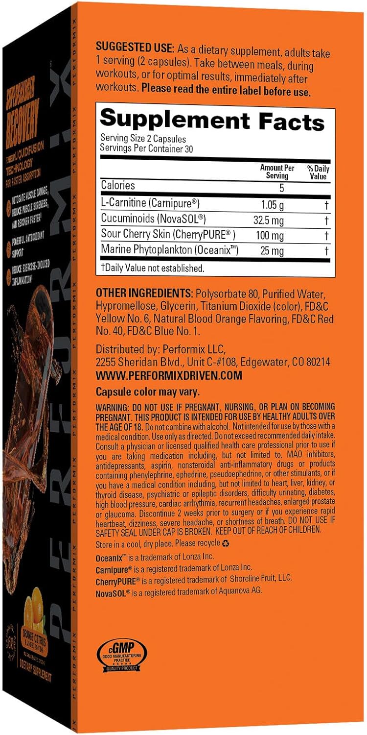 PERFORMIX Supercharged Recovery Capsules - Improve Athletic Recovery, Minimize DOMS