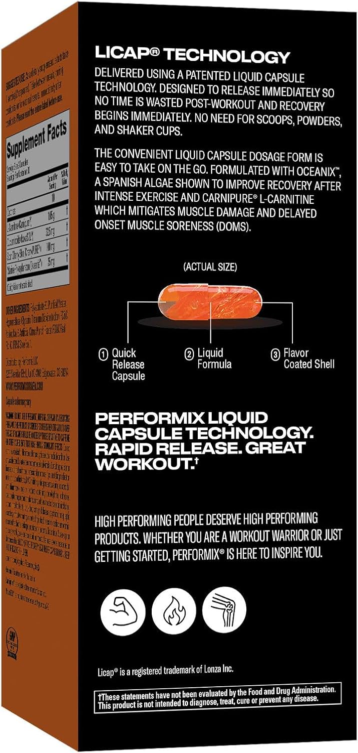 PERFORMIX Supercharged Recovery Capsules - Improve Athletic Recovery, Minimize DOMS