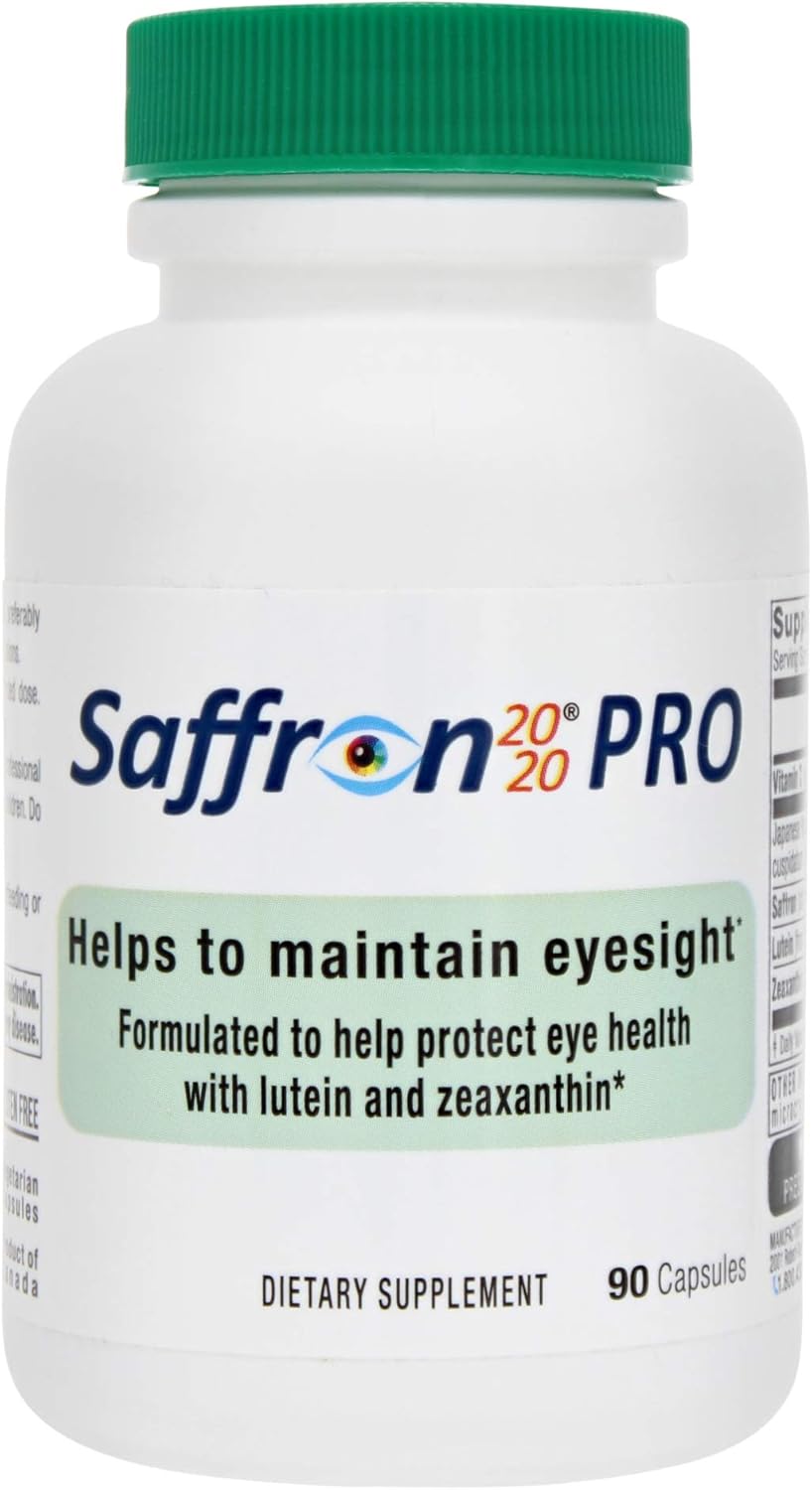 Persavita Saffron 2020-PRO Supplement - 90 Vegetarian Capsules with Saffron, Resveratrol, Zeaxanthin, and Lutein