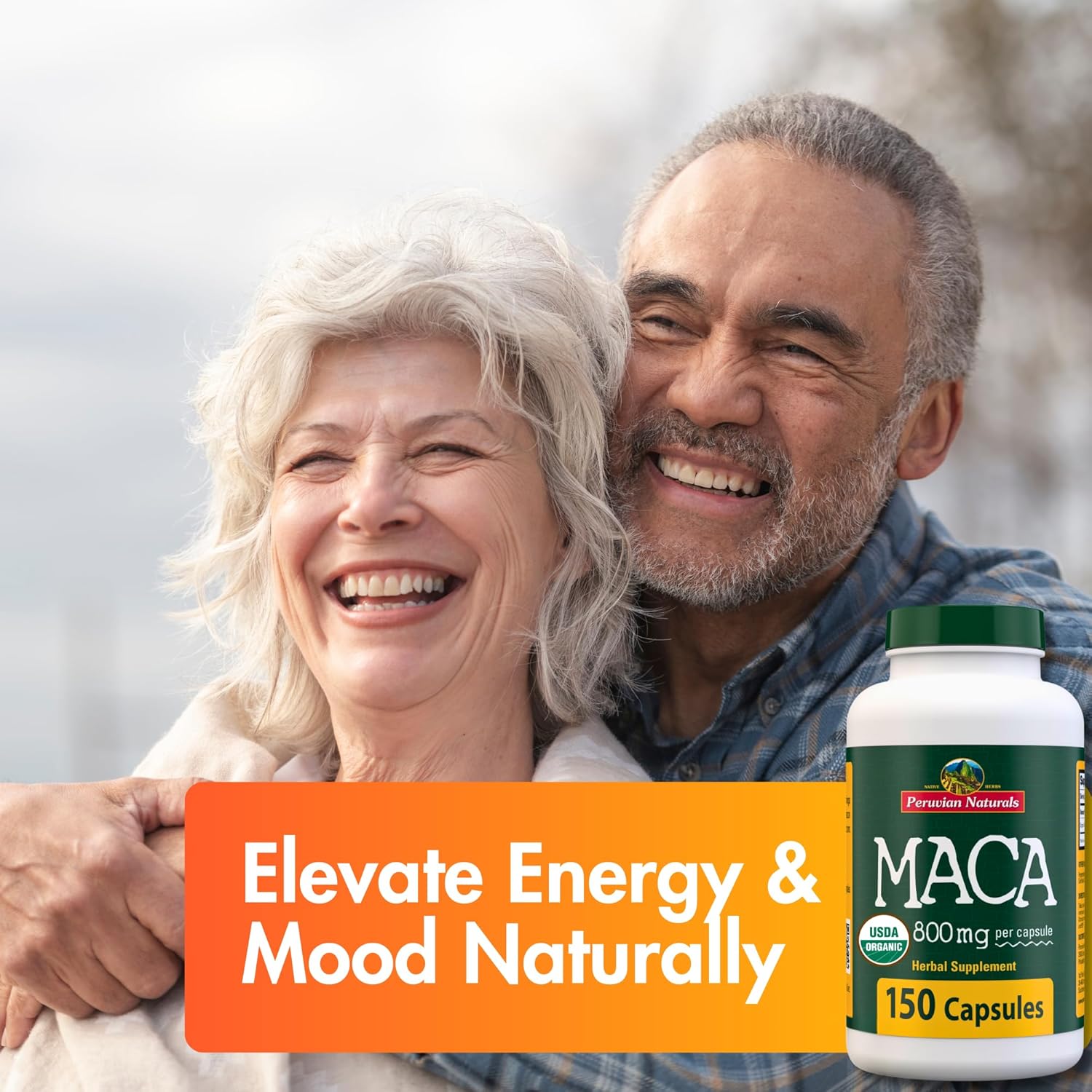 Peruvian Naturals Organic Maca Root Capsules 2400mg - 150 Pills Black, Red, Yellow Maca Supplement for Women & Men - Gelatinized, Non-GMO, Vegan