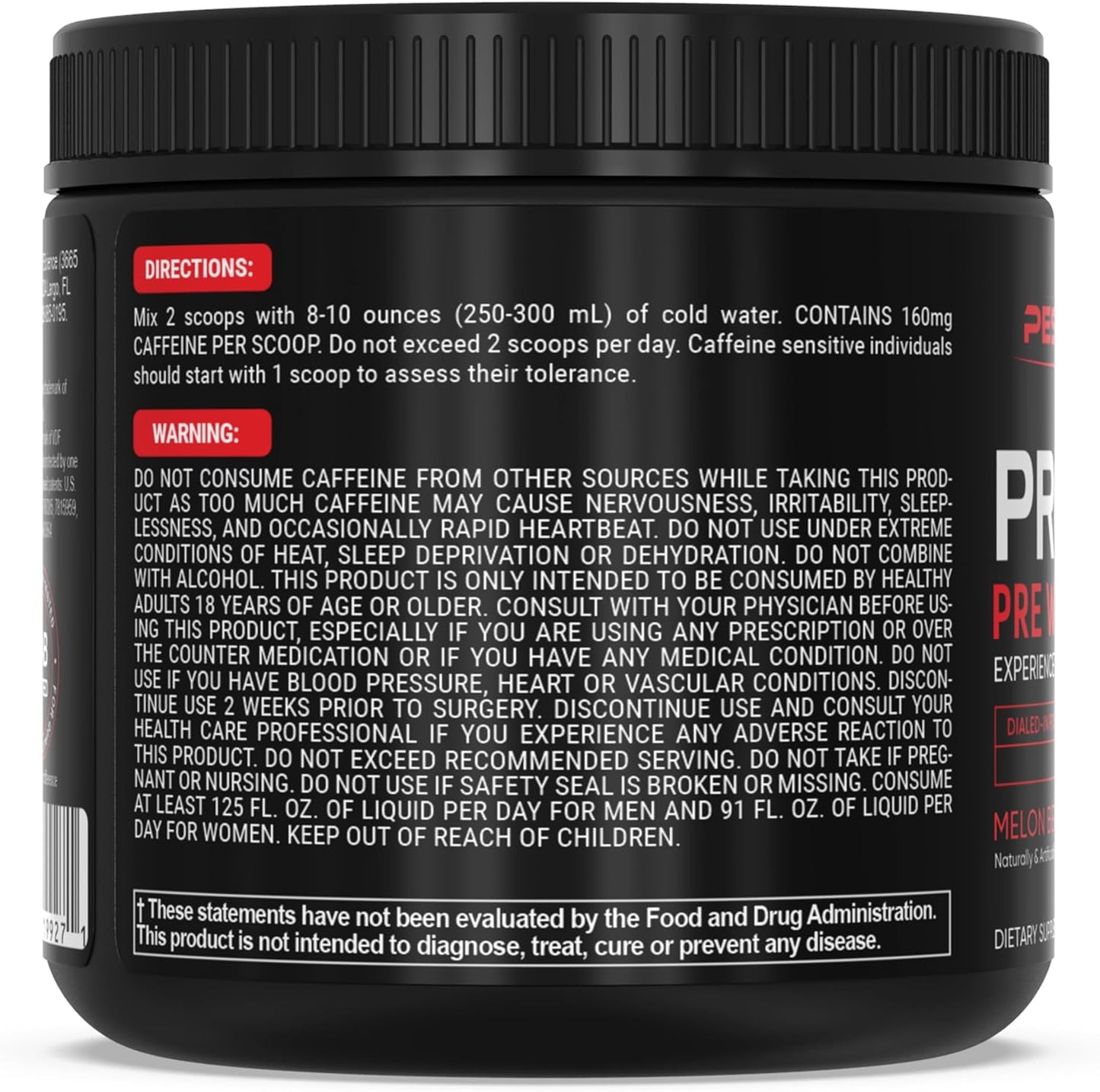 PEScience Prolific Pre Workout Energy Supplement - Melon Berry Twist Flavor - 40 Scoops - Includes Nitric Oxide Booster