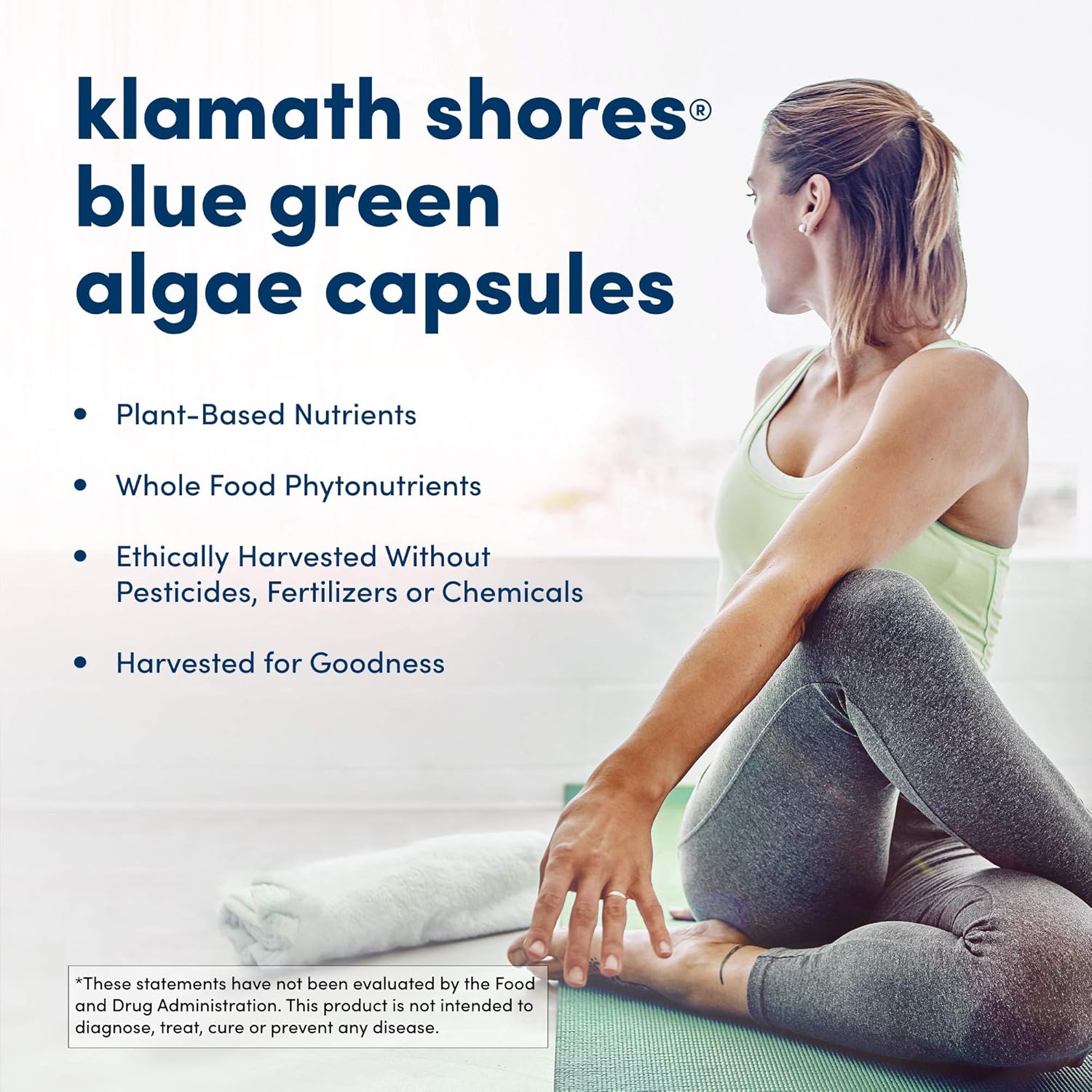 Pesticide-Free American Health Klamath Shores Blue Green Algae Capsules - 120 Servings of Freshwater Phytonutrient Superfood