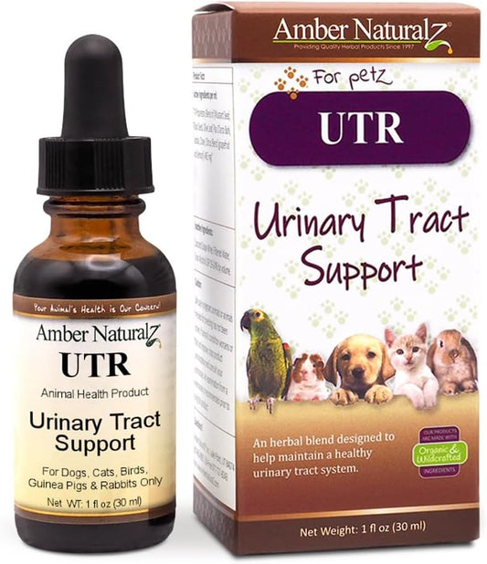 Pet Herbal Supplement for Urinary Tract Health - Supports Bladder Function in Dogs, Cats, Birds, Guinea Pigs, and Rabbits - 1oz Bottle - Made in USA