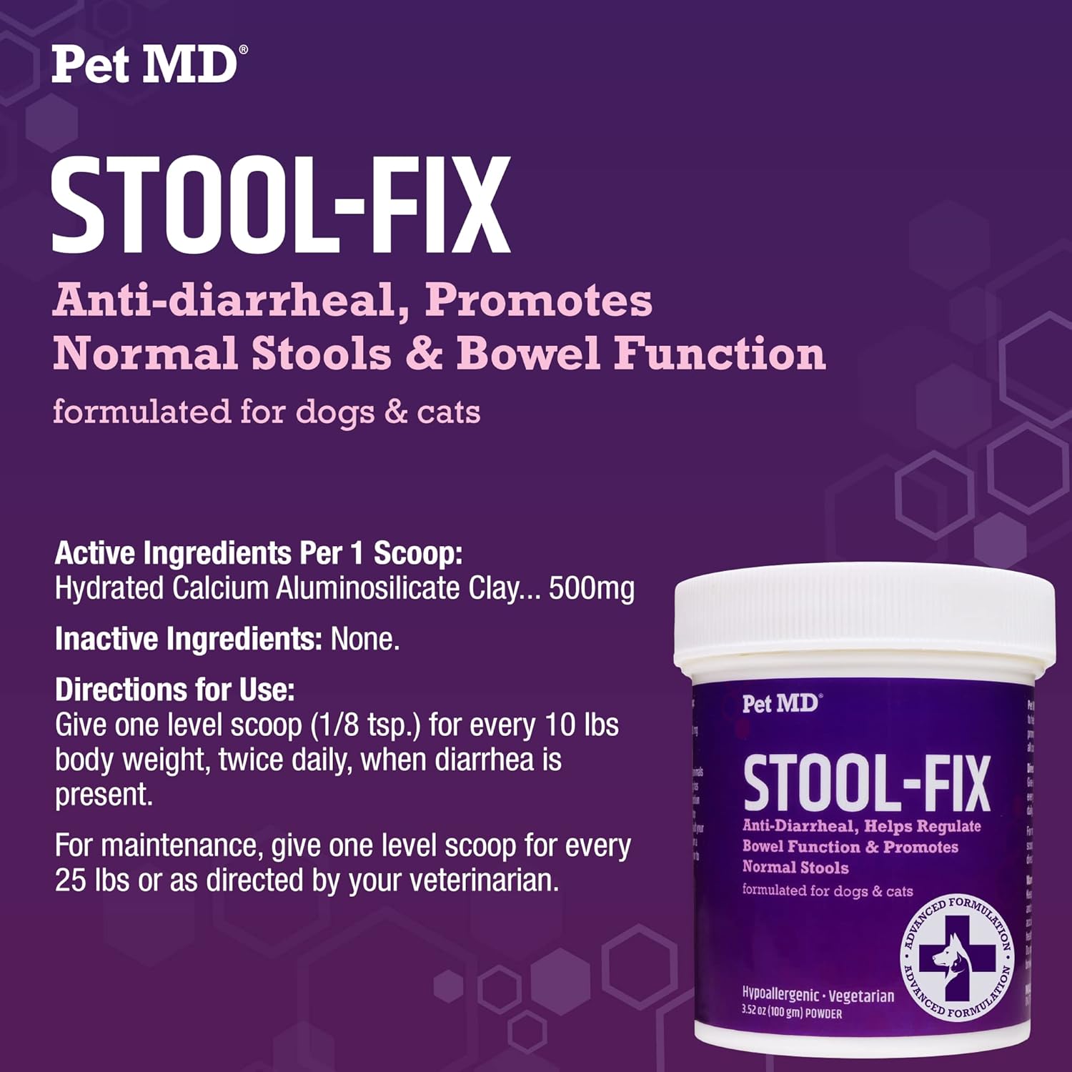 Pet MD Stool Fix & 5-in-1 Multivitamin Chews for Pets - Digestive Health Support & Daily Nutrients