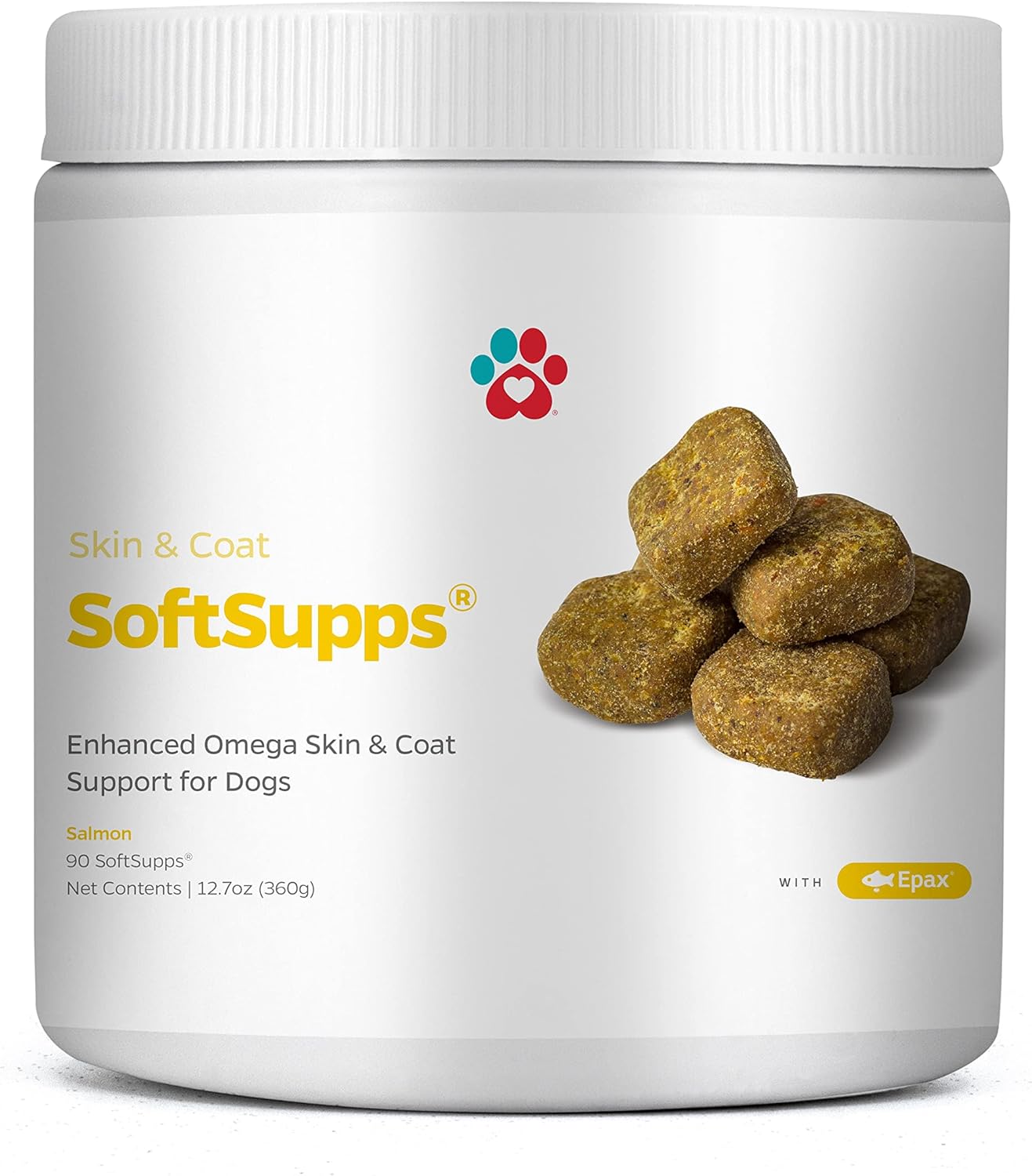 Pet Parents® Skin & Coat SoftSupps® Dog Supplement with Omega 3 Fish Oil, Vitamin E, Biotin - 90ct Skin Vitamins for Itch Relief & Skin Care