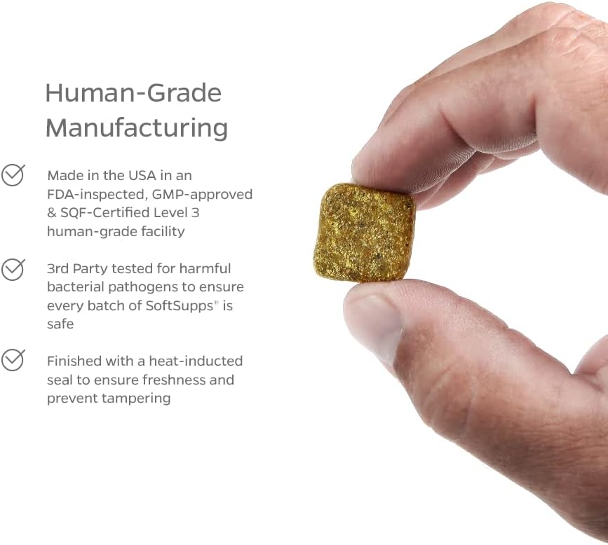 Pet Parents® Skin & Coat SoftSupps® Dog Supplement with Omega 3 Fish Oil, Vitamin E, Biotin - 90ct Skin Vitamins for Itch Relief & Skin Care