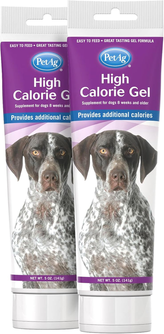 PetAg High Calorie Gel Supplement for Dogs - 5 oz, Pack of 2 - Chicken Flavor - Boosts Caloric Intake for Dogs 8 Weeks+ - Easily Digestible