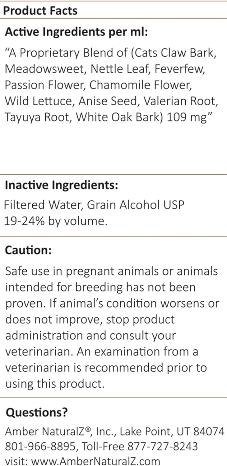 Petizol Simply Comfort Herbal Supplement for Pets | Supports Normal Body Temperature | 1 oz Glass Bottle | Made in USA | For Dogs, Birds, Rabbits