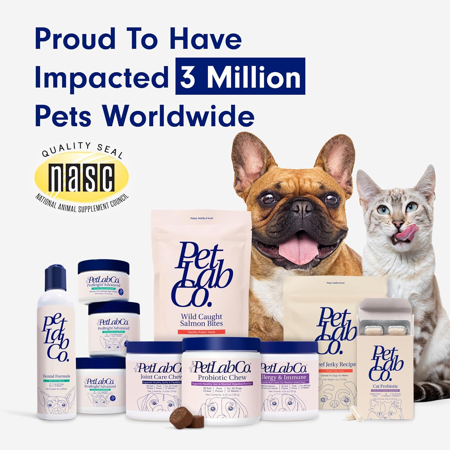 PetLab Co. Daily Probiotics for Dogs - Supports Immune System, Allergies, Itchiness - 30 Chews - Small, Medium, & Large Sizes