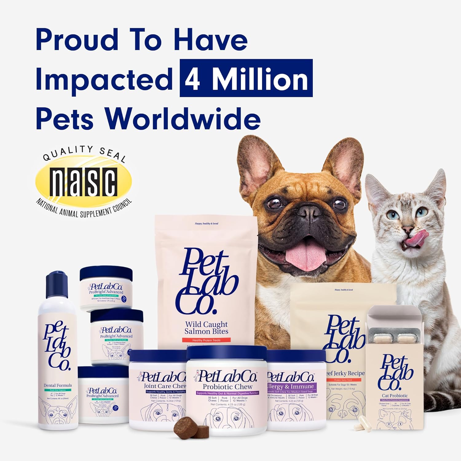 PetLab Co. Daily Probiotics for Dogs - Supports Immune System, Allergies, Itchiness - 30 Chews - Small, Medium, & Large Sizes