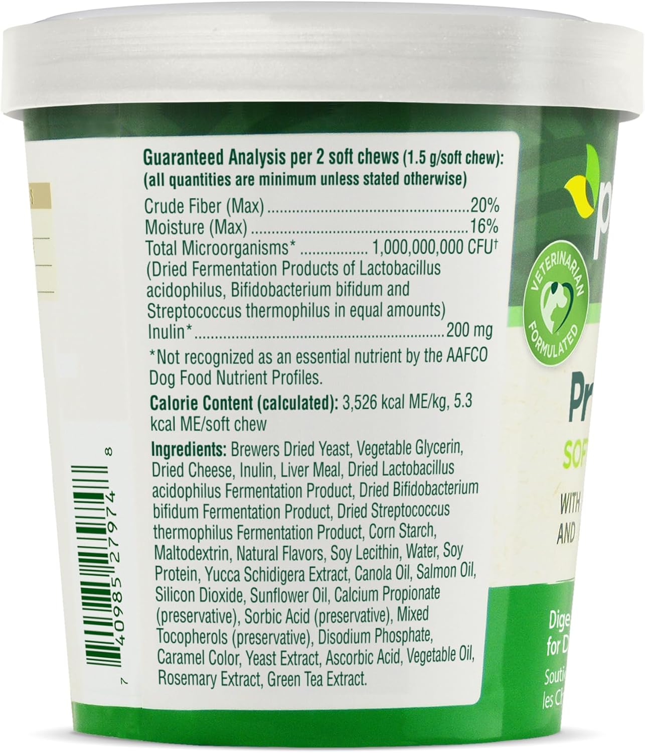 Petnc Natural Care Pre & Probiotics Chews (120 Count) for Digestive Health - Dog Supplement with 1 Billion CFUs & Prebiotic Inulin - Supports Dogs 12 Weeks & Older - Liver Flavor