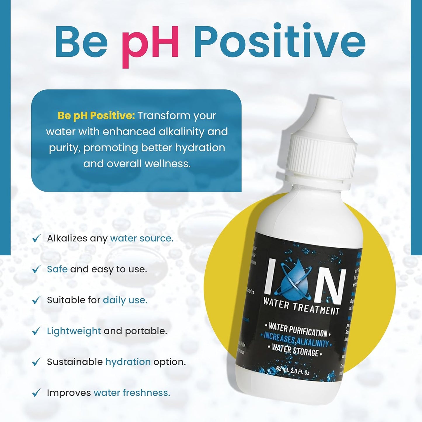 PH Booster and Water Treatment Drops for Alkaline Ionized Water - Alkaline Water Drops