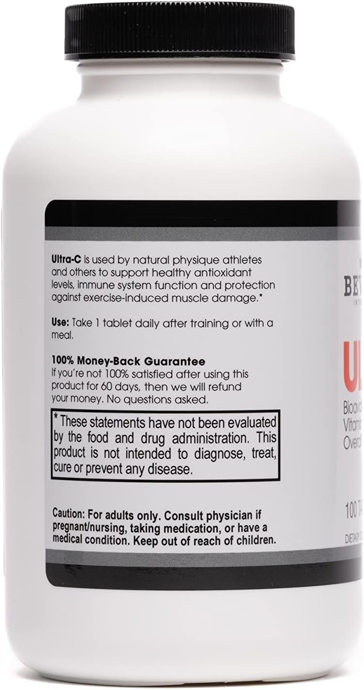 Pharmaceutical Grade Beverly International Ultra-C: 100 Sustained-Release Vitamin C Tabs for Wellness and Recovery, Boost Your Immunity