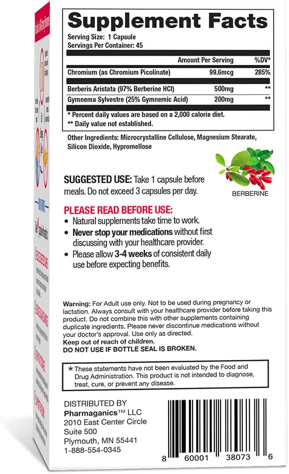 Pharmaganics Dr. Stephanie's Mealtime Carb & Sugar Blocker - 2 Pack, Stimulant-Free Formula to Reduce Carbs & Sugars