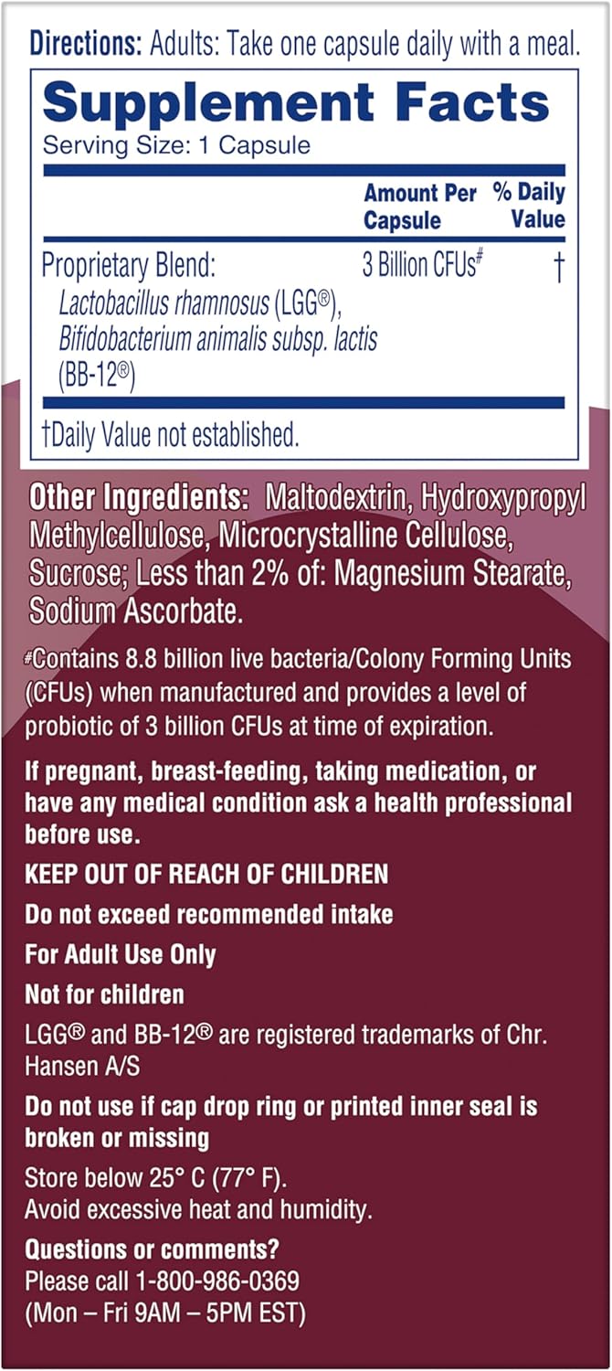 Phillips' Colon Health Probiotic Capsules, 4-in-1 Symptom Defense, 60 Count - Occasional Gas, Bloating, Constipation, Diarrhea