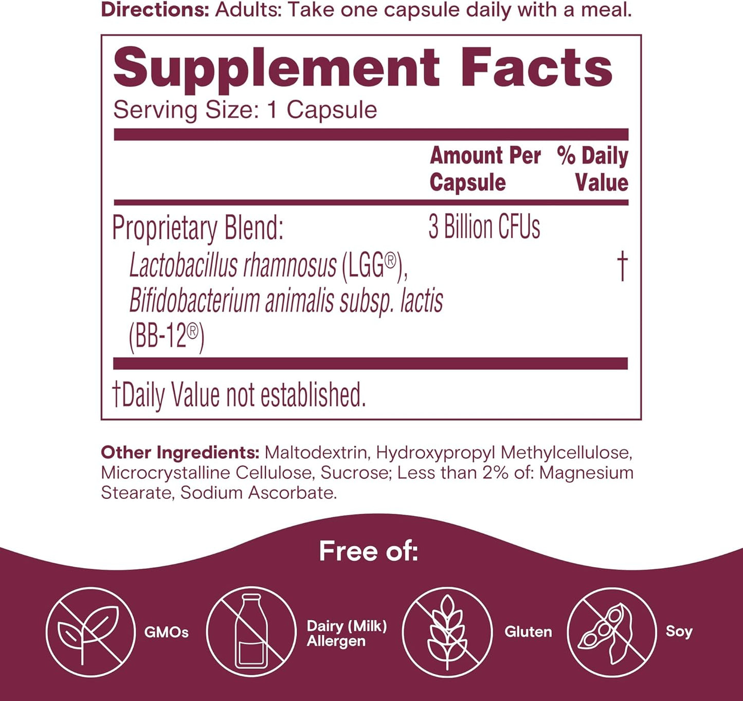 Phillips' Colon Health Probiotic Capsules for Gas, Bloating, Constipation, Diarrhea Defense, 60 Count