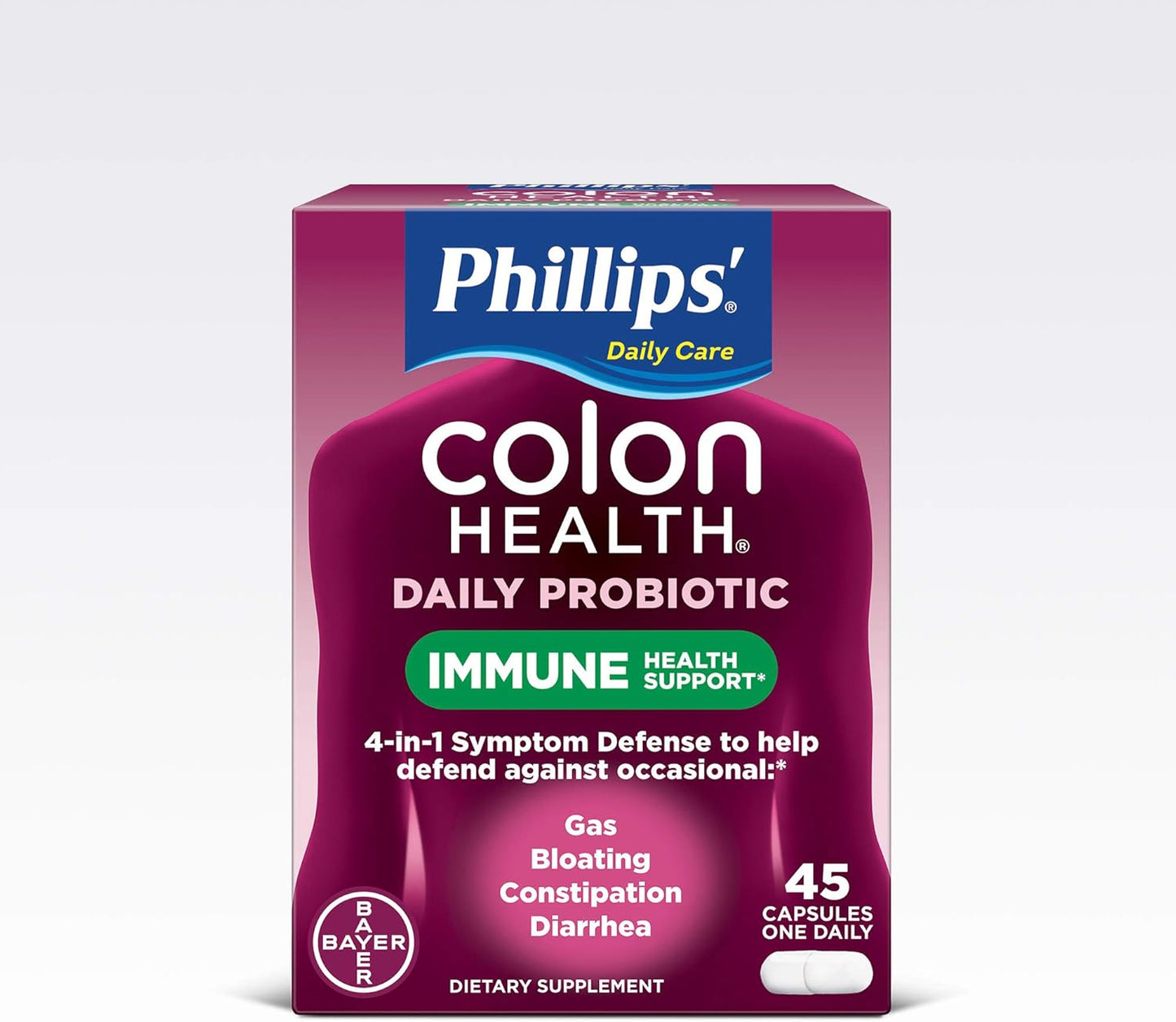 Phillips' Colon Health Probiotic Supplement - 45 Capsules for Digestive Health