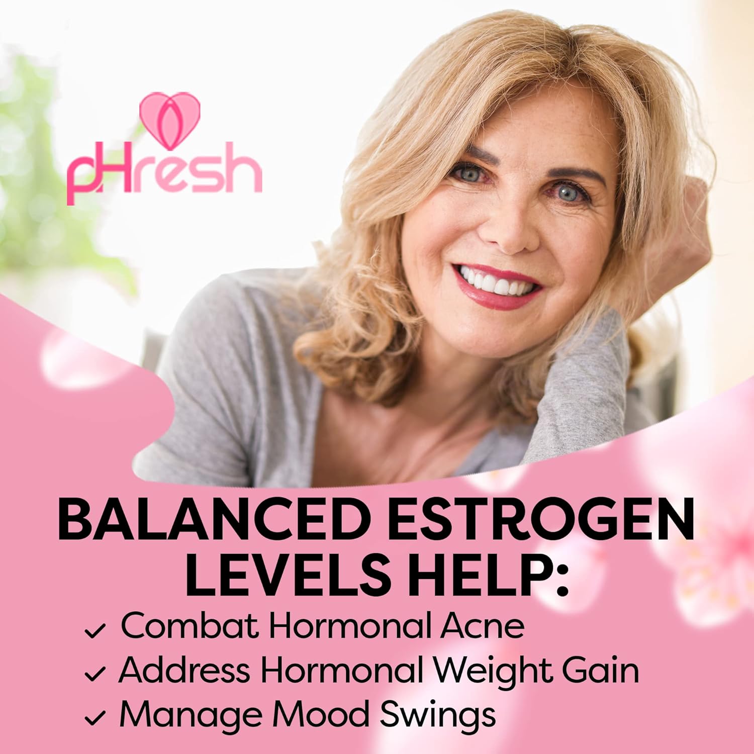pHresh DIM Supplement for Women and Men - 300mg Estrogen Balance Support with Bioperine - Gluten-Free Diindolylmethane - Hormonal Acne Supplements - Made in USA